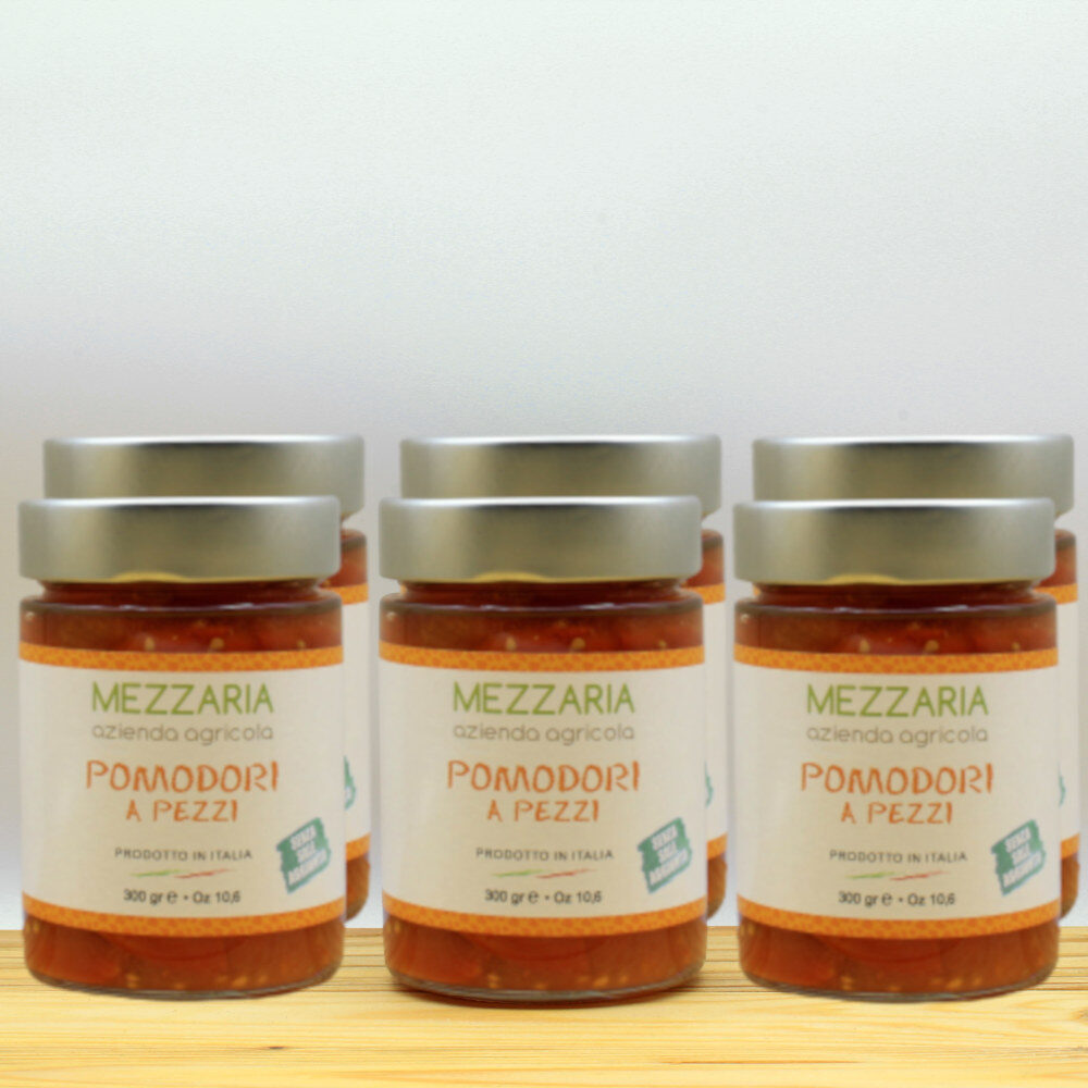 Pomodori a pezzi al naturale x 6 - Acquista online - Mezzaria - Fasano - Puglia